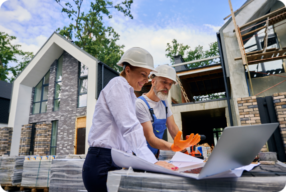 Engineers working on site